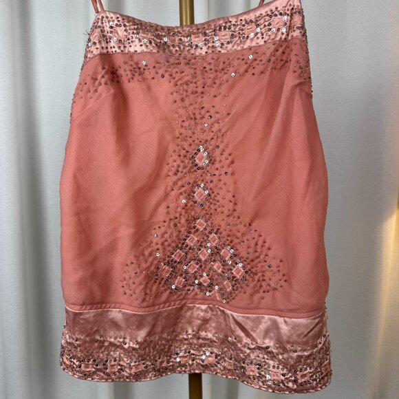 Vintage Y2K Le Château Pink Beaded Embellished Tank Top sz XL - Picture 7 of 10